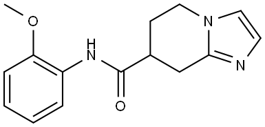 5,6,7,8-Tetrahydro-N-(2-methoxyphenyl)imidazo[1,2-a]pyridine-7-carboxamide 结构式