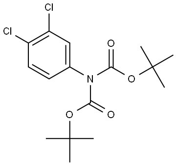 4,5-二氯-(N,N-二叔丁氧羰基胺基)苯 结构式