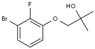 1-(3-Bromo-2-fluorophenoxy)-2-methyl-2-propanol 结构式