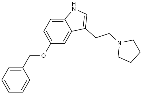 1H-INDOLE, 5-(PHENYLMETHOXY)-3-[2-(1-PYRROLIDINYL)ETHYL]- 结构式