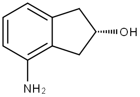 (S)-4-Amino-2,3-dihydro-1H-inden-2-ol 结构式