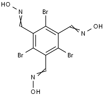 1,3,5-Benzenetricarboxaldehyde, 2,4,6-tribromo-, 1,3,5-trioxime 结构式