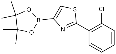 2-(2-Chlorophenyl)thiazole-4-boronic acid pinacol ester 结构式