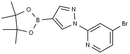 1-(4-Bromo-2-pyridyl)pyrazole-4-boronic acid pinacol ester 结构式