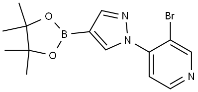 1-(3-Bromo-4-pyridyl)pyrazole-4-boronic acid pinacol ester 结构式