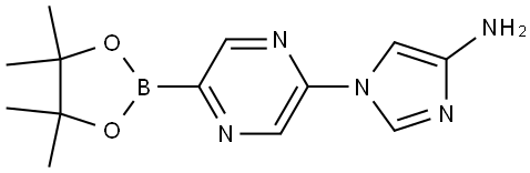 5-(4-Aminoimidazol-1-yl)pyrazine-2-boronic acid pinacol ester 结构式