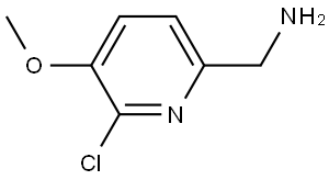 (6-氯-5-甲氧基吡啶-2-基)甲胺 结构式