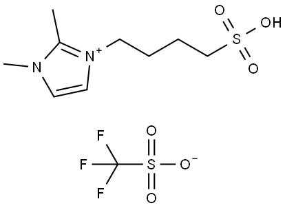 1-丁基磺酸-2,3-二甲基咪唑三氟甲烷磺酸盐 结构式