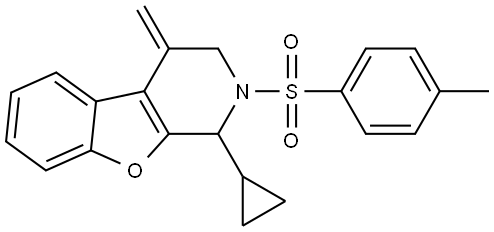 1-cyclopropyl-4-methylene-2-tosyl-1,2,3,4-tetrahydrobenzofuro[2,3-c]pyridine 结构式