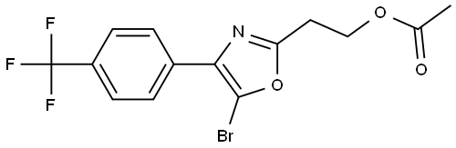 2-Oxazoleethanol, 5-bromo-4-[4-(trifluoromethyl)phenyl]-, 2-acetate 结构式