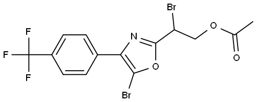 2-Oxazoleethanol, β,5-dibromo-4-[4-(trifluoromethyl)phenyl]-, 2-acetate 结构式