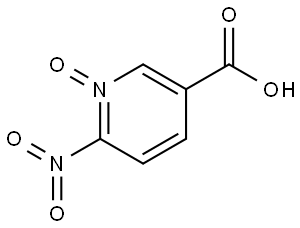 5-羧基-2-硝基吡啶-1-氧化物 结构式