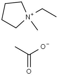 N-乙基-N-甲基吡咯烷醋酸盐 结构式