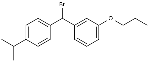 1-[Bromo[4-(1-methylethyl)phenyl]methyl]-3-propoxybenzene 结构式