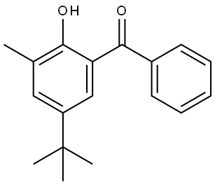 5-(1,1-Dimethylethyl)-2-hydroxy-3-methylphenyl]phenylmethanone 结构式