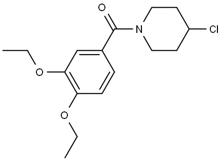 (4-Chloro-1-piperidinyl)(3,4-diethoxyphenyl)methanone 结构式