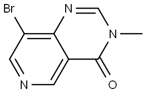 8-溴-3-甲基吡啶并[4,3-D]嘧啶-4(3H)-酮 结构式