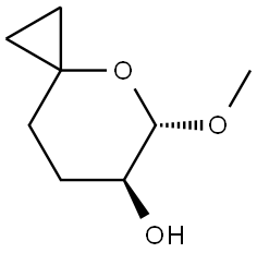 rel-(5S,6S)-5-Methoxy-4-oxaspiro[2.5]octan-6-ol 结构式