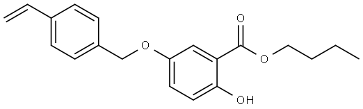 5-[(4-乙烯基苯基)甲氧基]-2-羟基苯甲酸丁酯 结构式