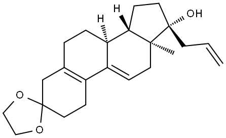 四烯雌酮(烯丙孕素)杂质 10 结构式