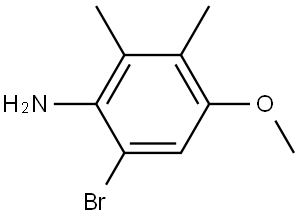 6-溴-4-甲氧基-2,3-二甲基苯胺 结构式