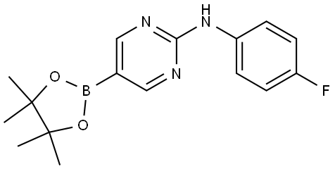 N-(4-Fluorophenyl)-5-(4,4,5,5-tetramethyl-1,3,2-dioxaborolan-2-yl)-2-pyrimidi... 结构式