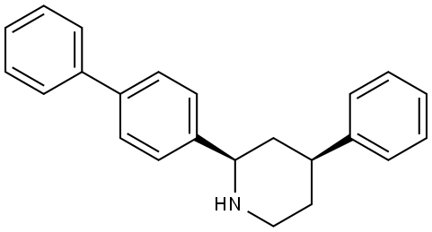 Piperidine, 2-[1,1′-biphenyl]-4-yl-4-phenyl-, (2R,4S)- 结构式