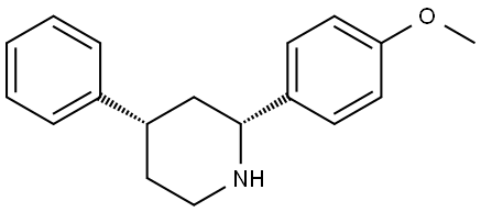 Piperidine, 2-(4-methoxyphenyl)-4-phenyl-, (2R,4S)- 结构式