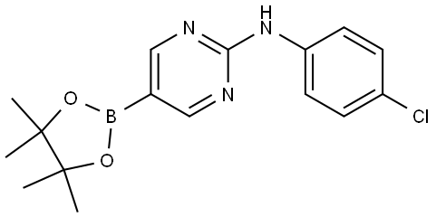 N-(4-Chlorophenyl)-5-(4,4,5,5-tetramethyl-1,3,2-dioxaborolan-2-yl)-2-pyrimidi... 结构式