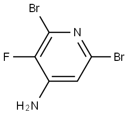 2,6-二溴-3-氟吡啶-4-胺 结构式