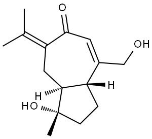 6(1H)-Azulenone, 2,3,3a,7,8,8a-hexahydro-1-hydroxy-4-(hydroxymethyl)-1-methyl-7-(1-methylethylidene)-, (1S,3aR,8aS)- 结构式