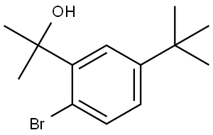 2-Bromo-5-(1,1-dimethylethyl)-α,α-dimethylbenzenemethanol 结构式