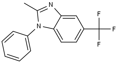 2-methyl-1-phenyl-5-(trifluoromethyl)-1H-benzo[d]imidazole 结构式