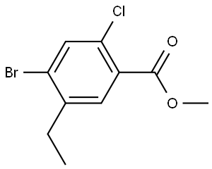 Methyl 4-bromo-2-chloro-5-ethylbenzoate 结构式