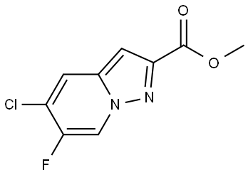 5-氯-6-氟吡唑并[1,5-A]吡啶-2-甲酸甲酯 结构式