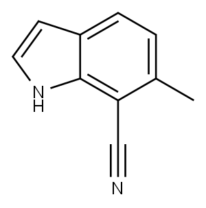 6-methyl-1H-indole-7-carbonitrile 结构式