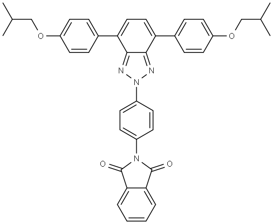 2-(4-(4,7-双(4-异丁氧基苯基)-2H-苯并[D][1,2,3]三氮唑-2-基)苯基)异吲哚啉-1,3-二酮 结构式