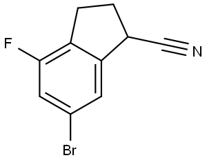 6-Bromo-4-fluoro-2,3-dihydro-1H-indene-1-carbonitrile 结构式