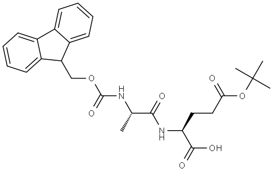 L-Glutamic acid, N-[(9H-fluoren-9-ylmethoxy)carbonyl]-L-alanyl-, 25-(1,1-dimethylethyl) ester 结构式