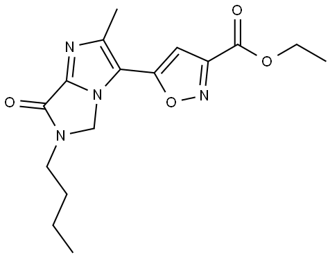 ethyl 5-(6-butyl-2-methyl-7-oxo-6,7-dihydro-5H-imidazo[1,5-a]imidazol-3-yl)isoxazole-3-carboxylate 结构式