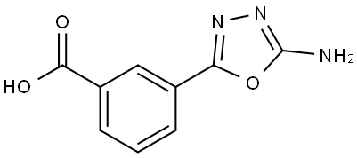 3-(5-amino-1,3,4-oxadiazol-2-yl)benzoic acid 结构式