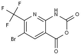 6-bromo-7-(trifluoromethyl)-1H-pyrido[2,3-d] [1,3]oxazine-2,4-dione 结构式