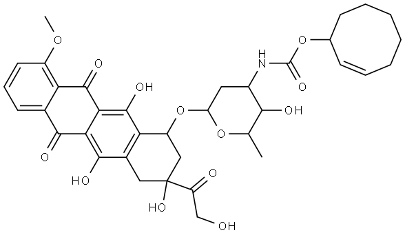 (E) - 环辛烯多柔比星结合物/轴向 结构式