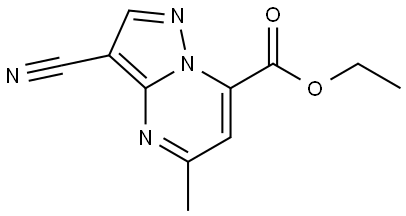 ethyl 3-cyano-5-methylpyrazolo[1,5-a]pyrimidine-7-carboxylate 结构式