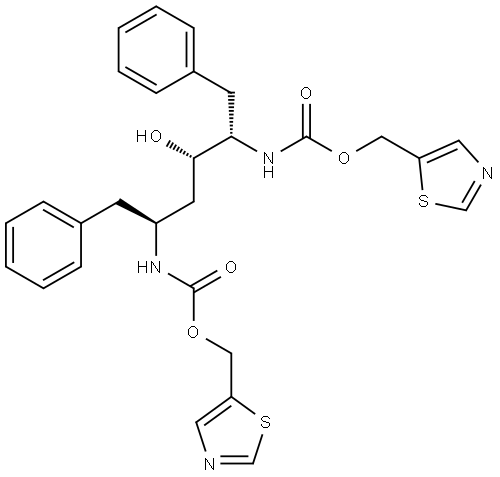 2,5-Thiazolylmethyl Diacarbonate 结构式