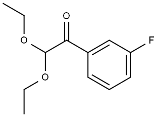 2,2-Diethoxy-1-(3-fluorophenyl)ethanone 结构式