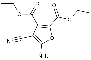 diethyl 5-amino-4-cyanofuran-2,3-dicarboxylate 结构式