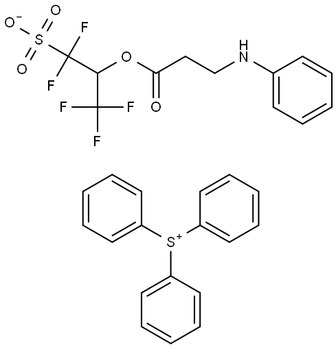 TriphenylsulfoniumN-phenyl-β-alanine [1-(sulfonatodifluoromethyl)-2,2,2-trifluoroethyl] ester 结构式