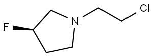 (R)-1-(2-氯乙基)-3-氟吡咯烷 结构式