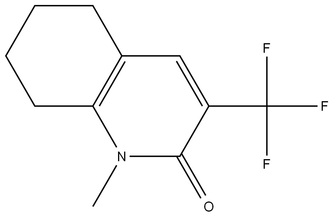 1-methyl-3-(trifluoromethyl)-5,6,7,8-tetrahydroquinolin-2(1H)-one 结构式